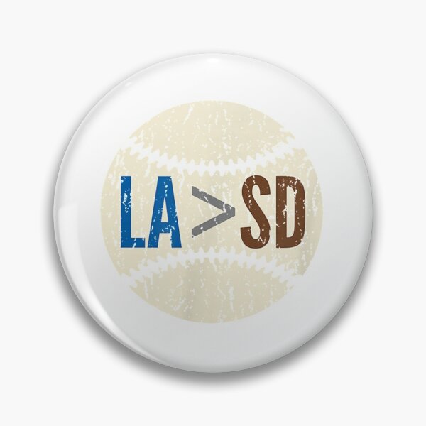 Item preview, Los Angeles Greater Than San Diego Baseball (Distressed) designed and sold by Soospal.