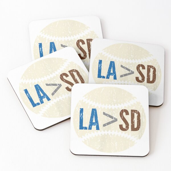 Item preview, Los Angeles Greater Than San Diego Baseball (Distressed) designed and sold by Soospal.