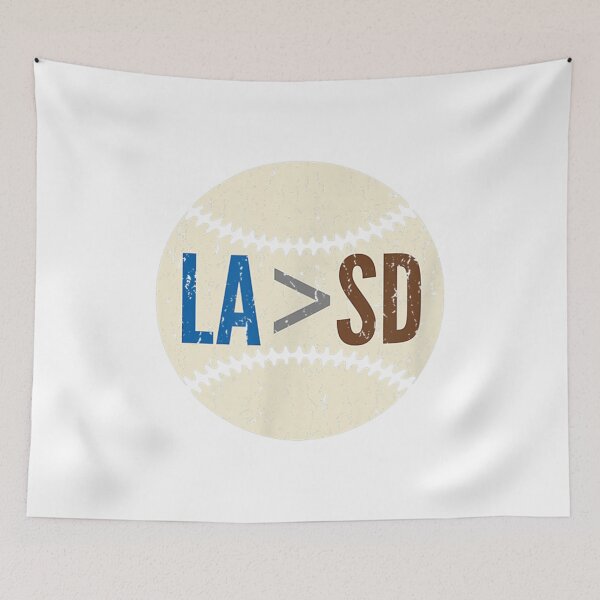 Item preview, Los Angeles Greater Than San Diego Baseball (Distressed) designed and sold by Soospal.