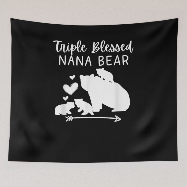 Item preview, Triple Blessed Nana Bear For Grandmas With 3 Grandkids Gift  designed and sold by lindafrances.