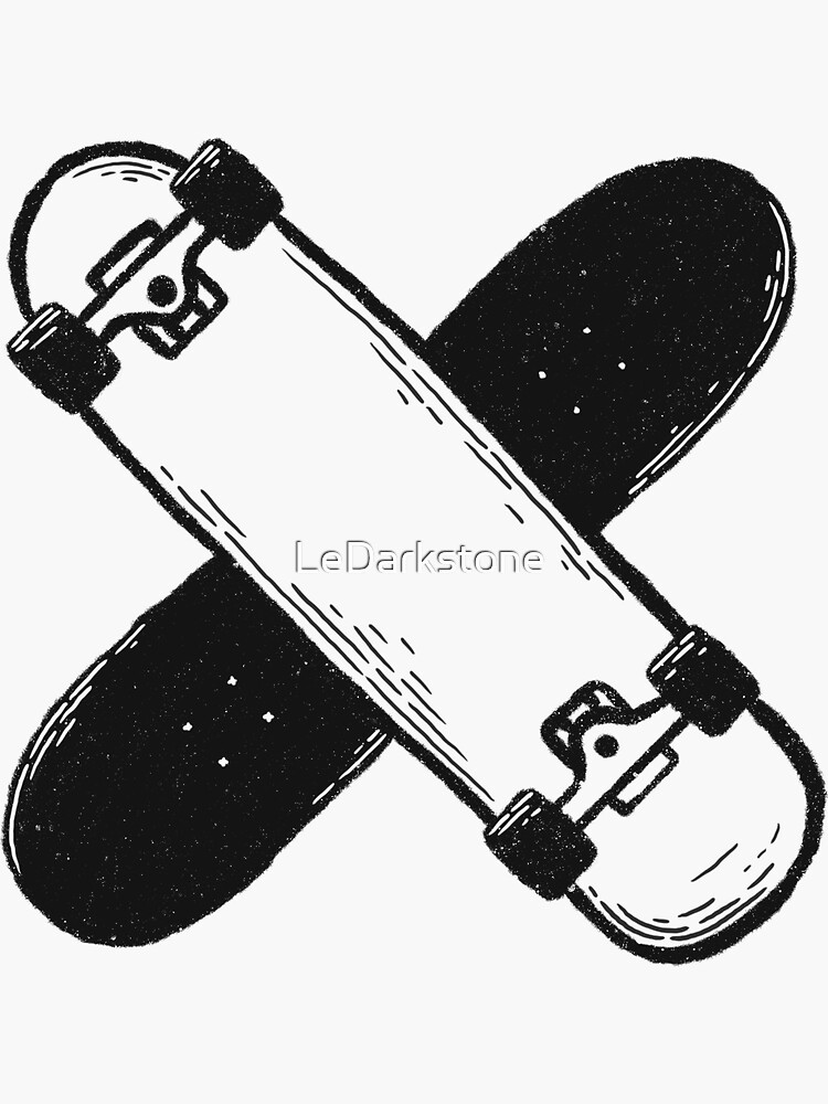 Thumbnail 3 of 3, Sticker, Skateboarding / Skateboard designed and sold by LeDarkstone.