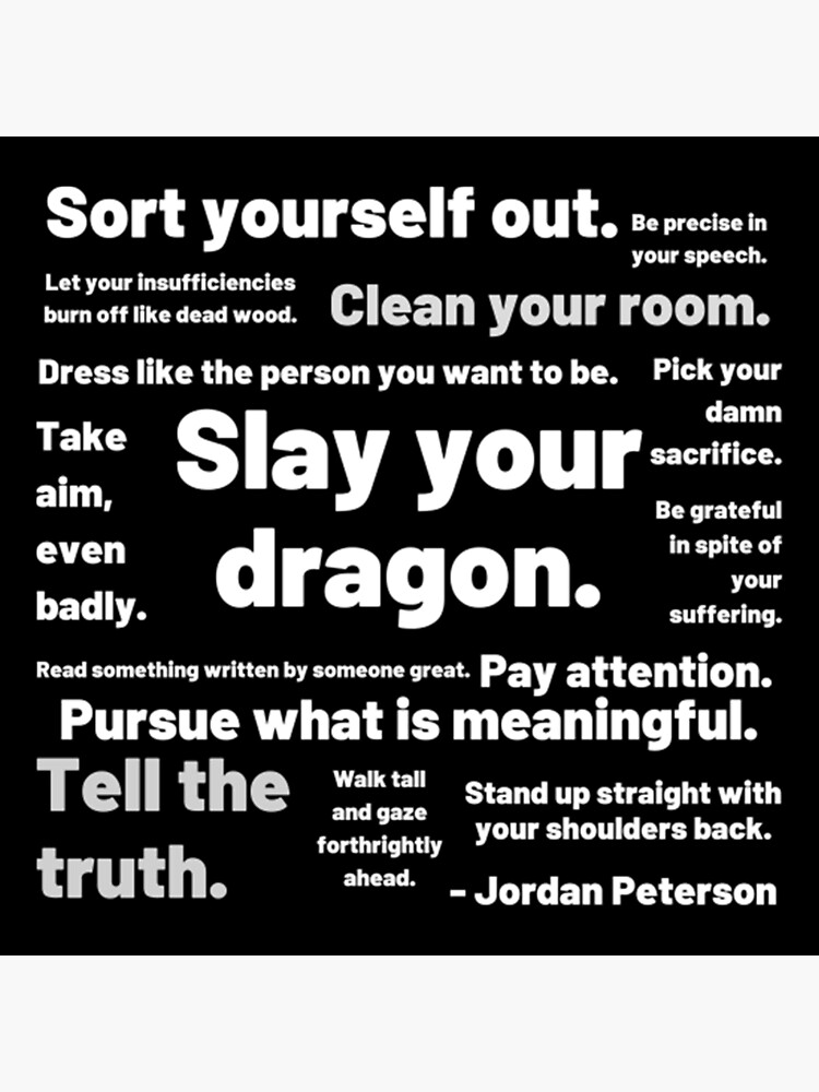 Discover Jordan Peterson Block Quote Premium Matte Vertical Poster