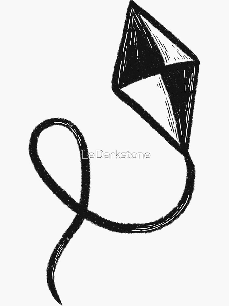 Thumbnail 3 of 3, Sticker, Kite designed and sold by LeDarkstone.