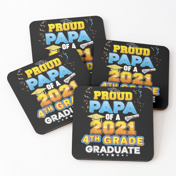 Item preview, Proud Papa Of A 2021 4th Grade Graduate Last Day School Gift  designed and sold by lindafrances.
