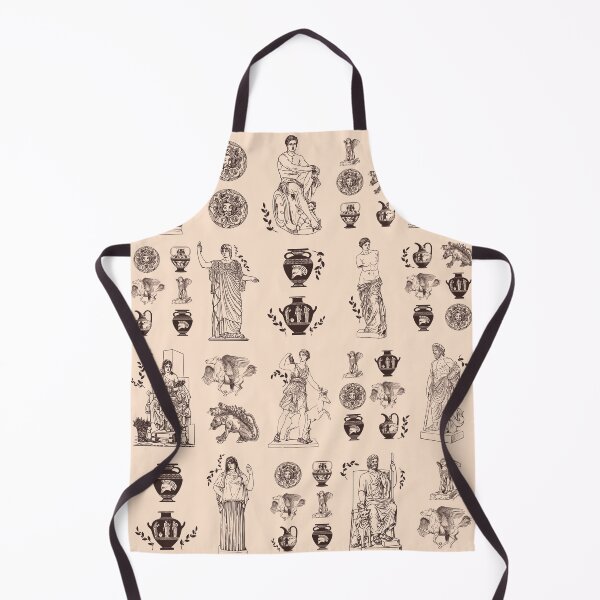 Item preview, Beige ancient Greek Olympian gods mythological figures pattern designed and sold by CynthiaGraphics.