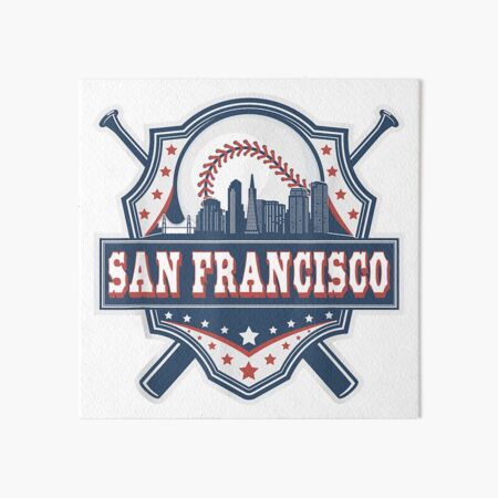 Vintage San Francisco Baseball Script SF Game Day Giant Gift | Art Board  Print