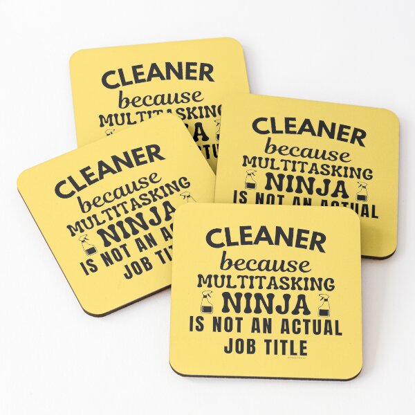 Item preview, Cleaner Because Multitasking Ninja Not An Actual Job Title Cleaning Lady Fun designed and sold by SavvyCleaner.