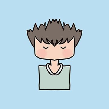 Artwork thumbnail, Blue Little boy illustration - cute boy design by Fatamimosh