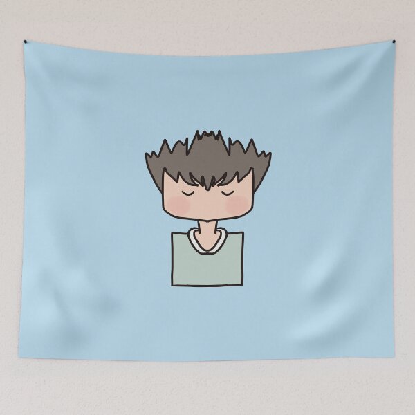 Item preview, Blue Little boy illustration - cute boy design  designed and sold by Fatamimosh.