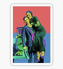 Bonnie and Clyde Pop Art Sticker
