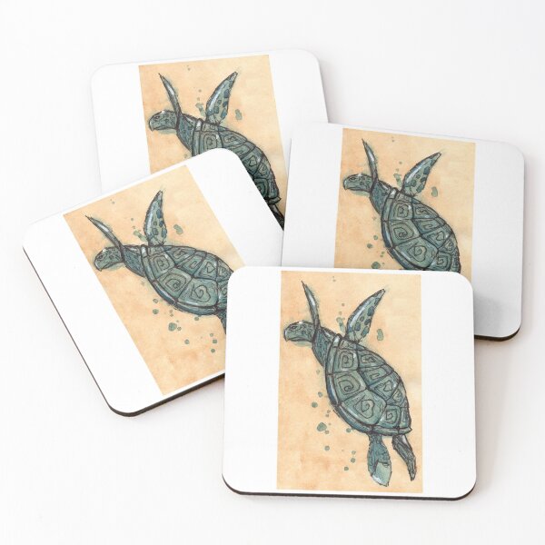 Item preview, Save The Turtles (Watercolor Illustration) designed and sold by ElColumpioRojo.