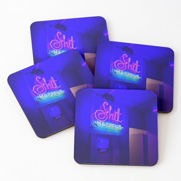 Item preview, SHIT HAPPENS, NEON LIGHTS, 420 aesthetic, trippie aesthetic designed and sold by Happy  Soul Store.