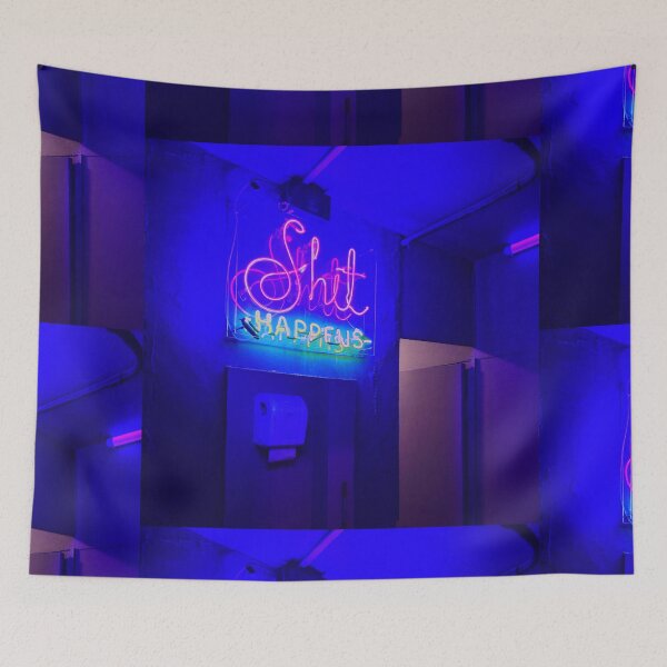 Item preview, SHIT HAPPENS, NEON LIGHTS, 420 aesthetic, trippie aesthetic designed and sold by Happy  Soul Store.