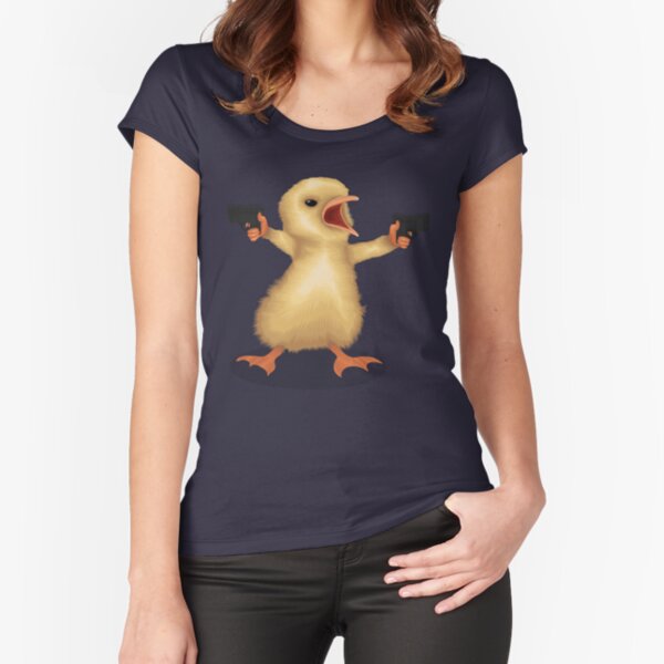 Ghean A Funny Bird Holding Guns T-Shirt