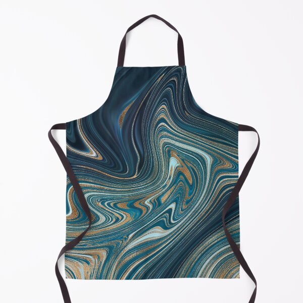 Item preview, Teal gold agate liquid marble texture fluid artwork designed and sold by CynthiaGraphics.