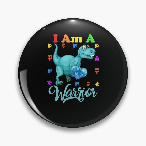 Item preview, I Am A Warrior Autism Family Dinosaur Autism Awareness Gift  designed and sold by lindafrances.