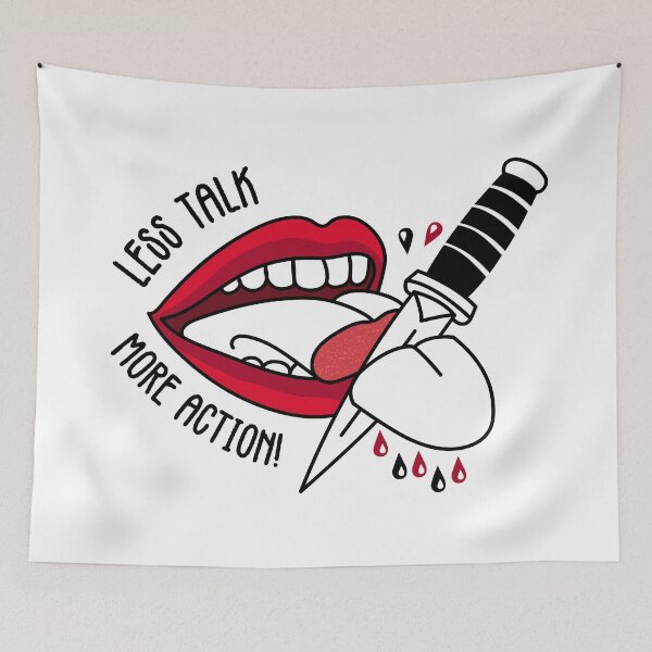 Item preview, Less talk, more action art designed and sold by AznavourByKarin.
