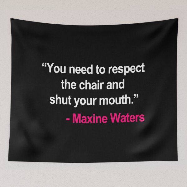 Item preview, Respect the Chair and Shut Your Mouth! - Maxine Waters to Gym Jordan designed and sold by Thelittlelord.
