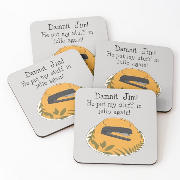 Item preview, Damnit Jim! The Office Cartoon Digital Art With Quote designed and sold by V3N4BL3.
