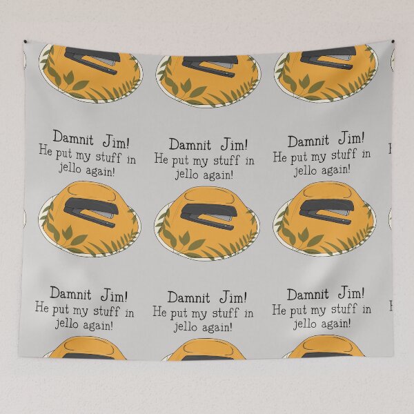 Item preview, Damnit Jim! The Office Cartoon Digital Art With Quote designed and sold by V3N4BL3.