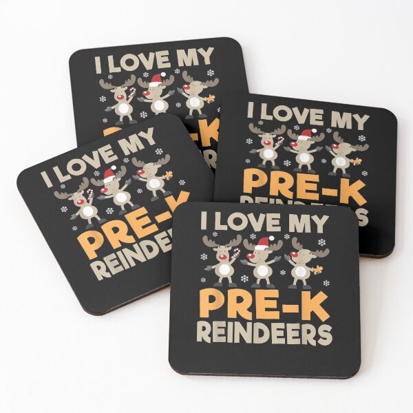 Item preview, Festive I Love My Pre K Reindeers Santa Deer Pun Holiday  designed and sold by mylahKristian.