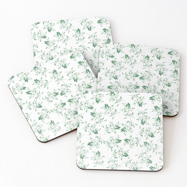 Item preview, Watercolor leaves green - pattern designed and sold by SileneDidIt.