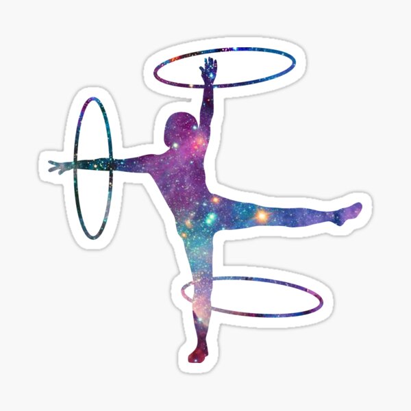 Circus Flow Arts - Cosmic Hula Hoops 3 - Midnight Sticker