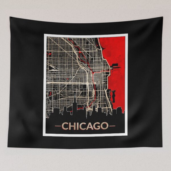 Item preview, Chicago City Edition Map designed and sold by kelbyredux.
