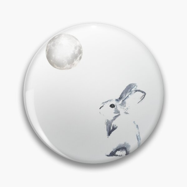 Item preview, rabbit and moon designed and sold by MADONE-Store.