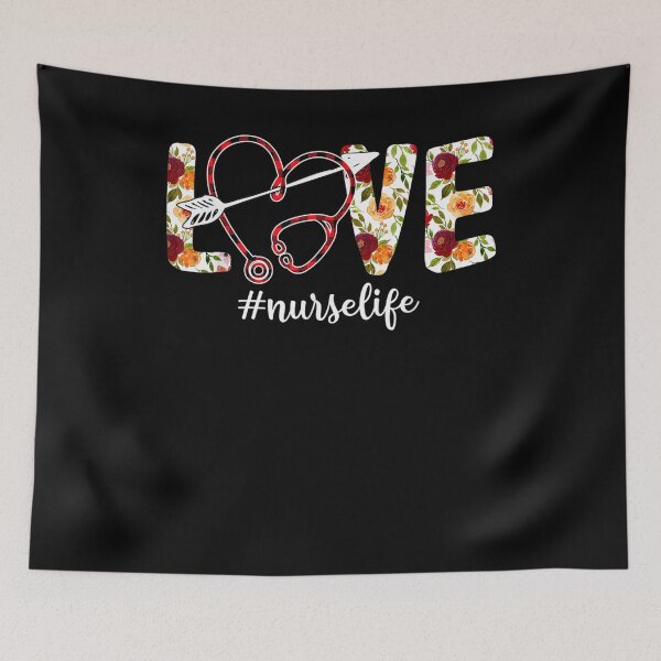Item preview, Nurse Life Floral Love Arrow Plaid Stethoscope Nursing Funny Gift  designed and sold by lindafrances.