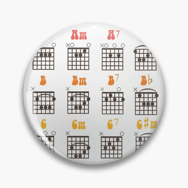 Item preview, Learn Guitar! Fun Rainbow Notes and Chords Chart designed and sold by luciddreame.