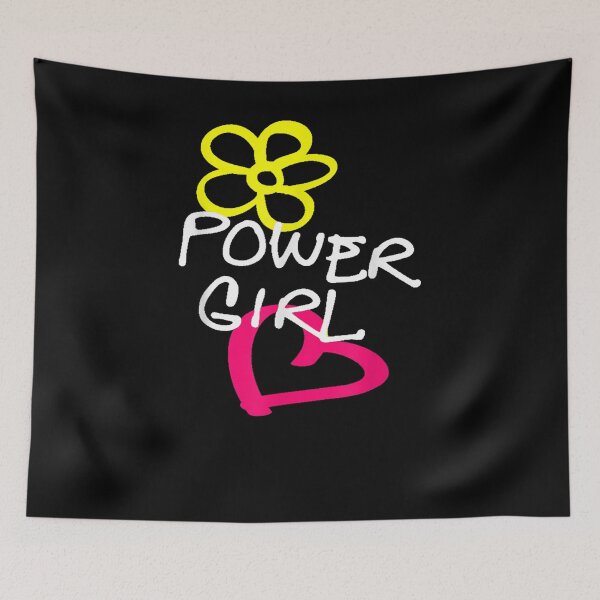 Item preview, Flower Hearts Power Girl Hand Draw Art Design  designed and sold by mylahKristian.