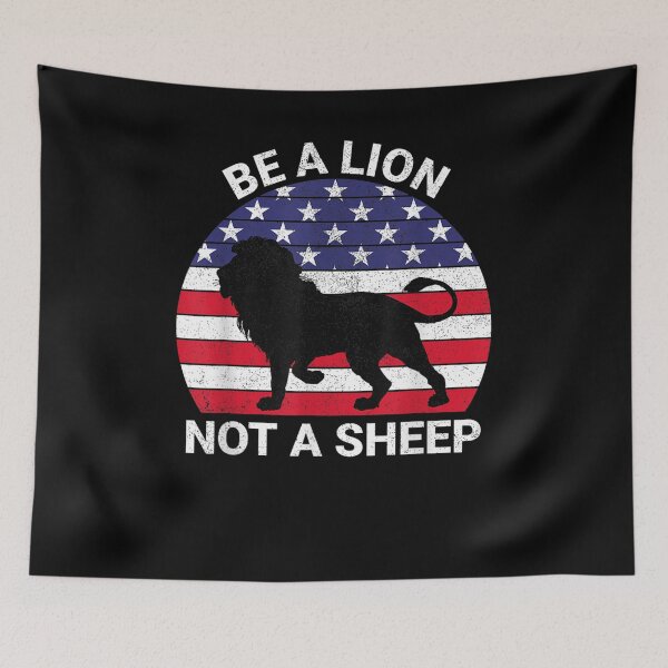 Item preview, Be A Lion Not A Sheep Usa Flag Women Men Patriotic  designed and sold by mylahKristian.