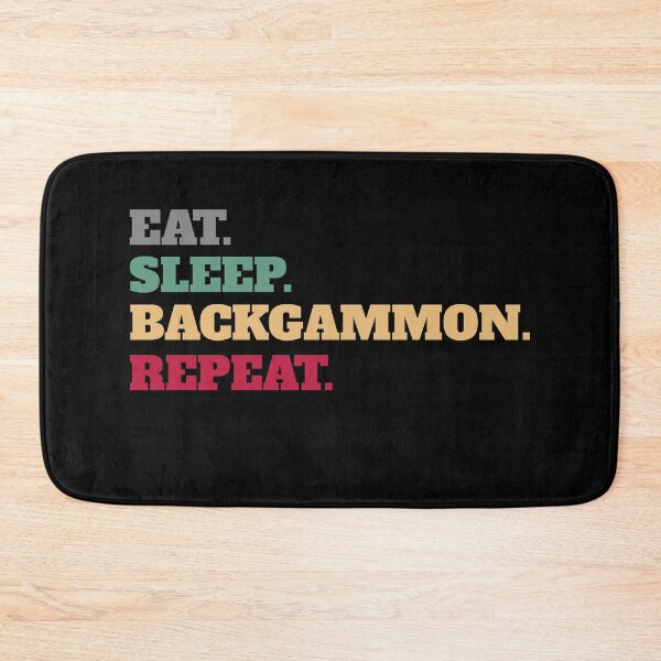 Item preview, Retro Vintage Eat Sleep Backgammon Repeat designed and sold by Salvadax.