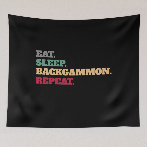 Item preview, Retro Vintage Eat Sleep Backgammon Repeat designed and sold by Salvadax.