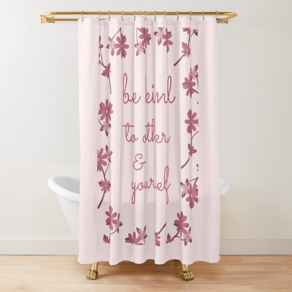 Item preview, Be Kind To Others & Yourself Cute Purple Pink Flowers Typography designed and sold by Dream Big! by E. H..