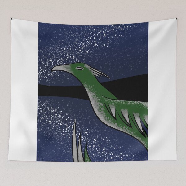 Item preview, Green phoenix at night designed and sold by TheChaton35.