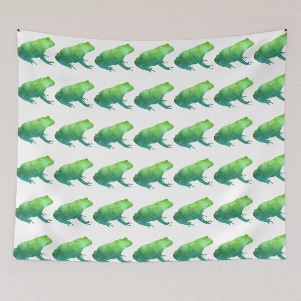 Item preview, Green and Blue Watercolor Frog designed and sold by Dalaura.