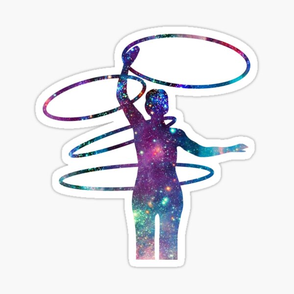 Circus Flow Arts - Cosmic Hula Hoops 4 - Midnight Sticker