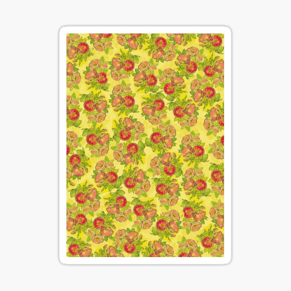 Watercolor wild roses - pattern Sticker
