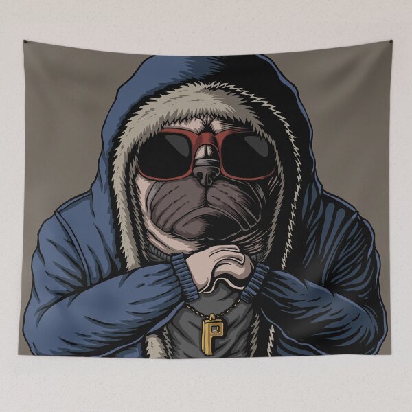 Item preview, Mysterious Pug Poker Player designed and sold by SLAG-Creative.