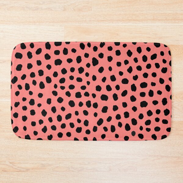 Item preview, Coral and Black Dalmatian Print Pattern  designed and sold by OneThreeSix.