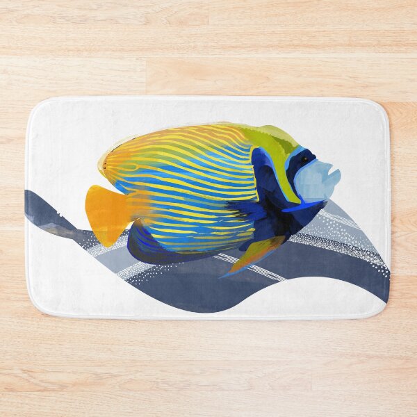 Item preview, Bright blue and yellow tropical fish watercolor illustration - Caroline Laursen Original designed and sold by Caroline Laursen.