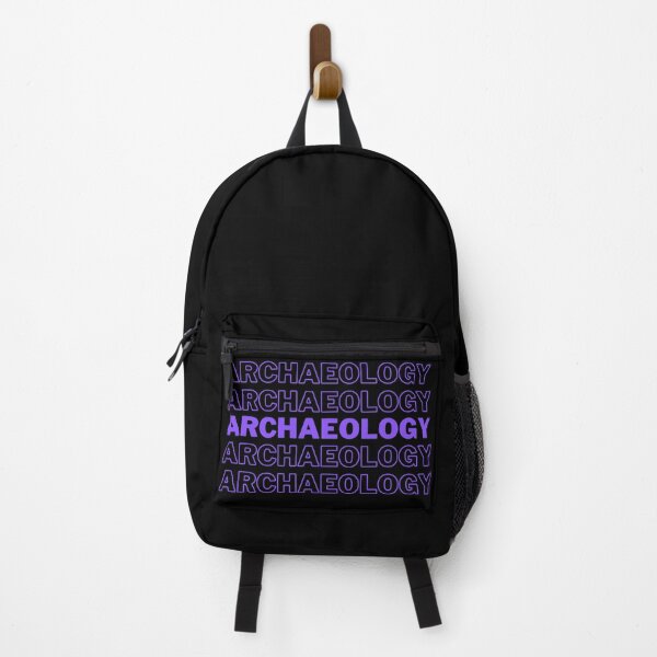 Archeology lettering in purple Backpack