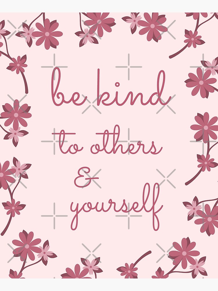 Thumbnail 6 of 6, Apron, Be Kind To Others & Yourself Cute Purple Pink Flowers Typography designed and sold by DesignsbyEH.