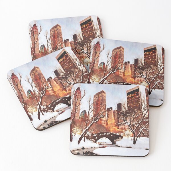 Item preview, Snowy City Park. Winter Cityscape designed and sold by ramonag1.