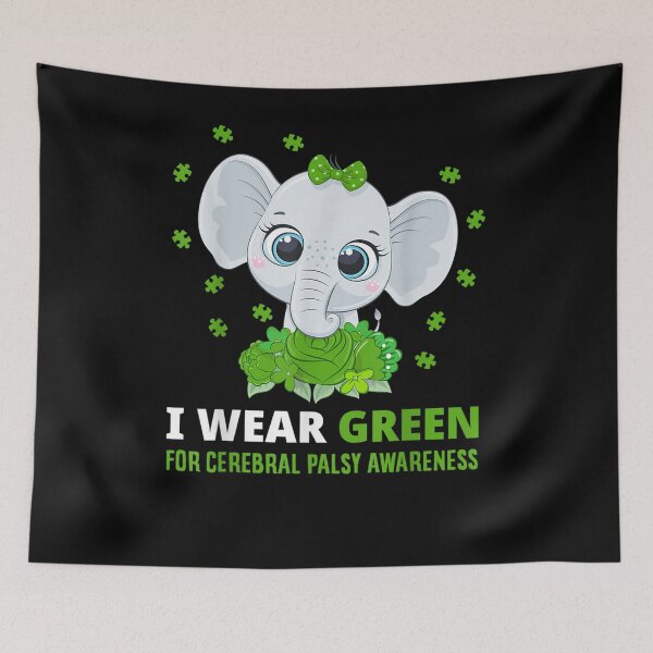Item preview, Cp Elephant I Wear Green For Cerebral Palsy Awareness Gift  designed and sold by dominique235.