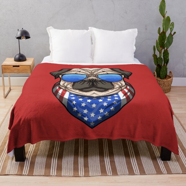 Item preview, Patriotic American Pug Illustration designed and sold by SLAG-Creative.