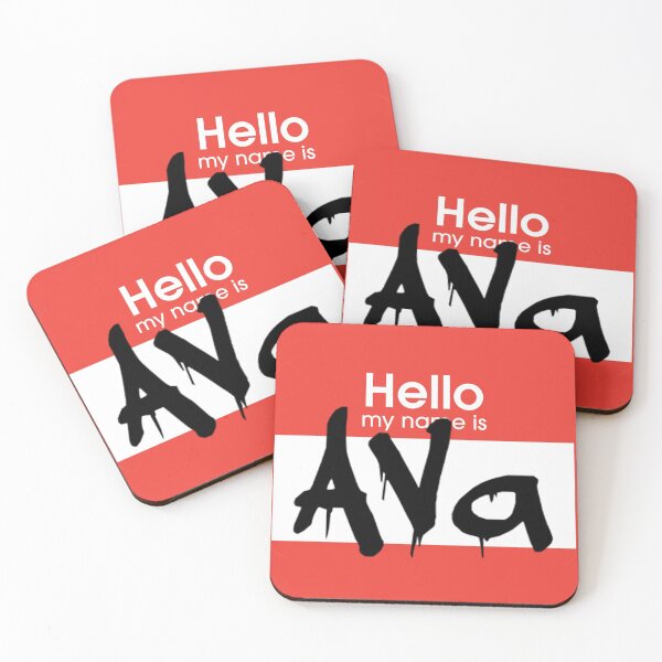 Item preview, Hello My Name is Ava Ava Name Tag designed and sold by Mooostickers.