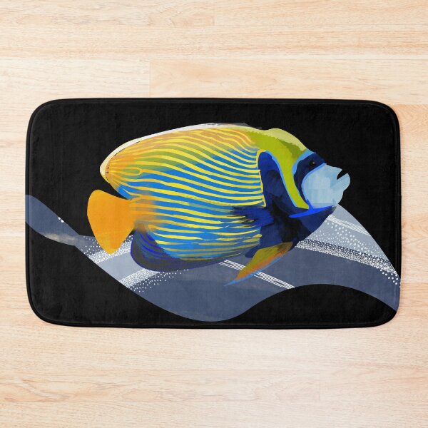 Item preview, Bright blue and yellow tropical fish watercolor illustration - Caroline Laursen Original designed and sold by Caroline Laursen.